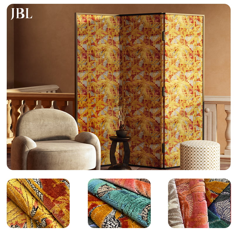 JBL Højkvalitets Cut-Luv Fløjlsstof Mode Ny Kollektion Luksusdesign Morden Style Jacquard Velvet til Sofa